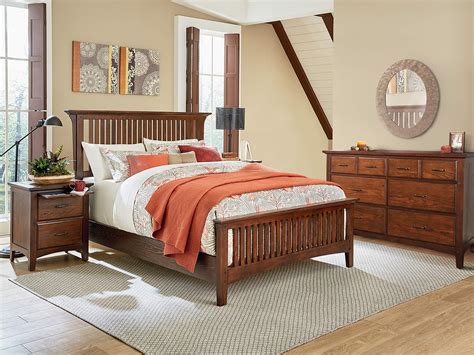 Buy INSPIRED by Bassett Modern Mission Queen Bedroom Set, Vintage Oak Online at desertcartINDIA