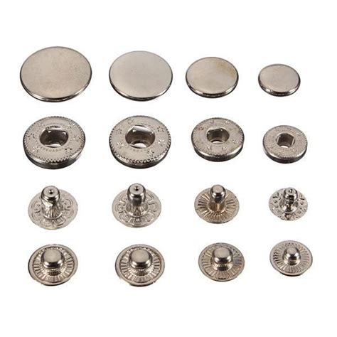 15Pcs Snap Fasteners Popper Press Stud Sewing Leather Button | Sewing leather, Snap fasteners ...