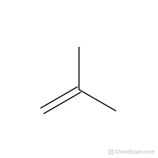 Isobutene Structure - C4H8 - Over 100 million chemical compounds | CCDDS