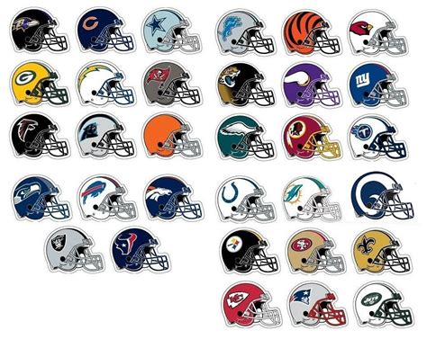 NFL Football Decal Sticker Helmet Design Licensed Choose from all 32 ...