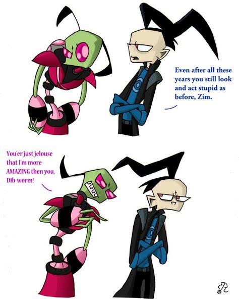 Older Zim and Dib Invader Zim, Zim, Dib, Rivals, Frenemies, Tallests ...