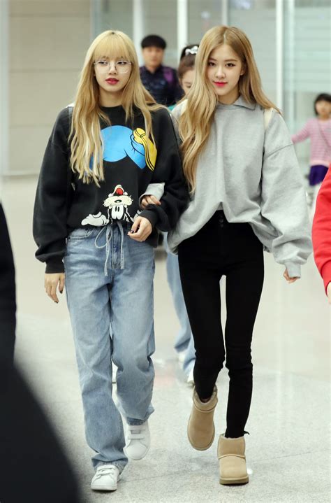 Blackpink airport fashion jeans | Dresses Images 2022