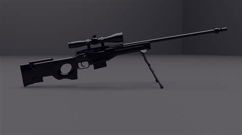 AWM Sniper Rifle 3D Model on Behance