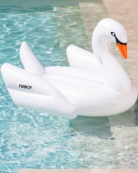 Giant Inflatable White Swan Pool Float - FUNBOY