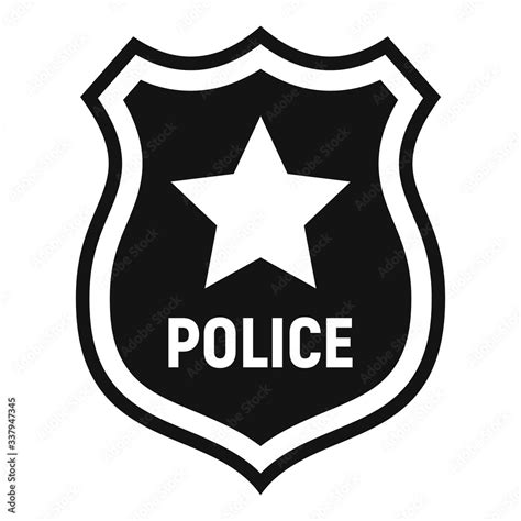 Police badge icon. Simple illustration of police badge vector icon for ...