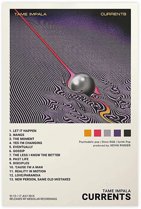 Tame Impala Currents Album Cover Poster Canvas Printed Poster Unframe:12x18inch(30x45cm) in 2023 ...