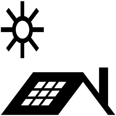 Solar Roof Clean Energy Solar Panel Alternative Energy Vector SVG Icon ...