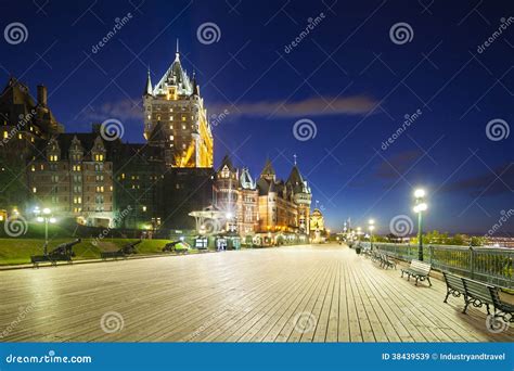 Chateau Frontenac in Quebec City at Night, Canada Stock Image - Image of town, dusk: 38439539