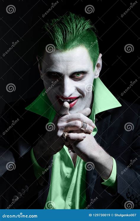 Portrait of a Joker. Makeup for Halloween Stock Image - Image of costume, halloween: 129730019