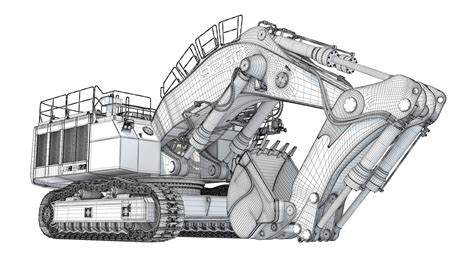 Liebherr Mining Excavator 3D Model – 3D Horse