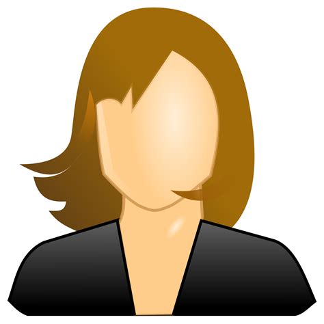 Clipart - female user icon