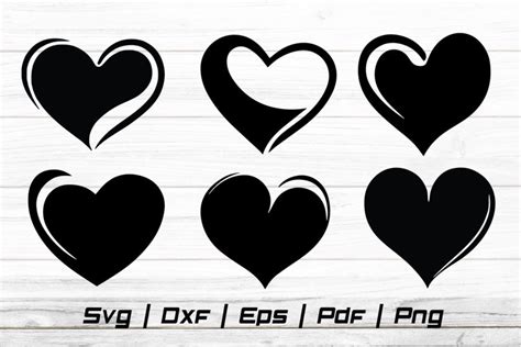 Heart Love Silhouette Svg file cut file (2457253)