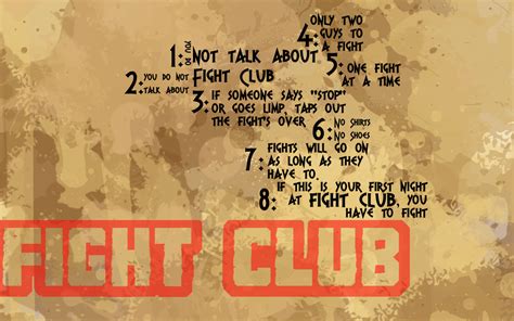 the 8 rules of fight club - Fight Club Wallpaper (34620453) - Fanpop