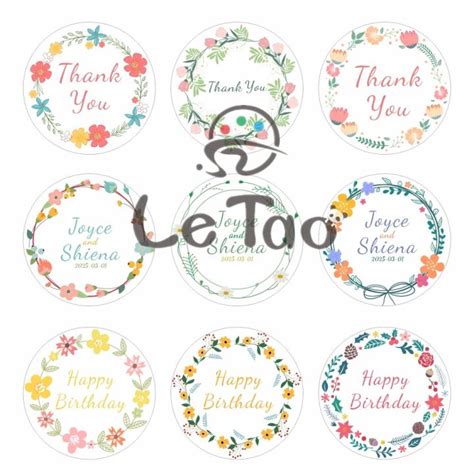 100 PCS Personalised Custom Sticker Thank You Stickers Custom Wedding Stickers Logo Packaging ...