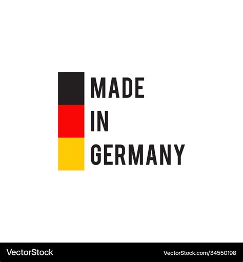 Made in germany logo design template Royalty Free Vector