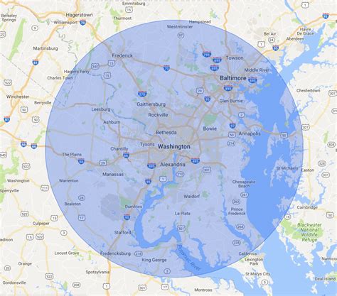 50 Mile Radius Map – Map Of The World