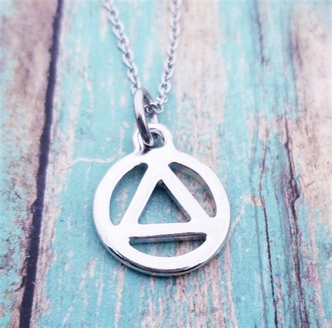 Sobriety Symbol Necklace AA Recovery Gift NA Recovery - Etsy