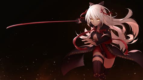 Free download | HD wallpaper: white haired female anime character with sword illustration, Fate ...