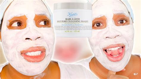 Kiehl's Earth Deep Pore Cleansing Mask! Kiehl's Rare Earth Mask Review & Demo! Kiehl's Face Mask ...