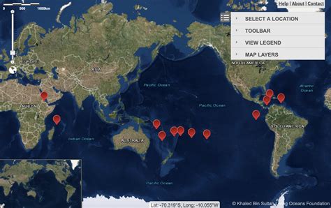 Coral Reef Maps Of The World - Topographic Map World