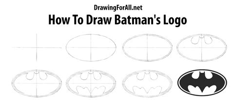 How To Draw Batman Logo Step By Step at Drawing Tutorials