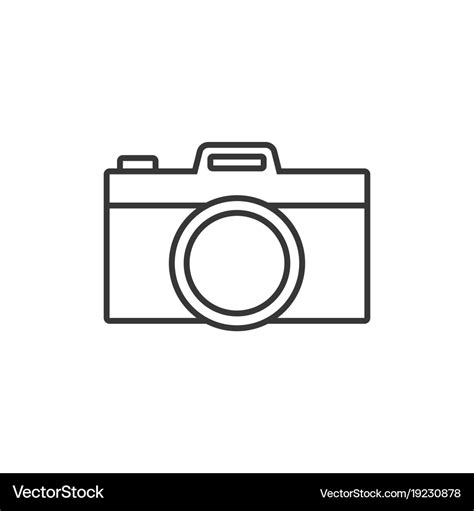 Camera simple outline icon Royalty Free Vector Image