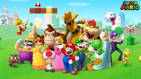 luigi bowser donkey kong luigi mario princess daisy princess peach rosalina toad waluigi wario ...