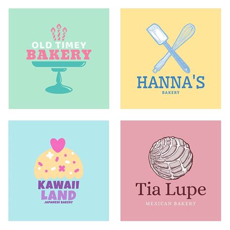 Baker Logos Bakery Logo Dessert Logo Yellow Cupcake Logo Design ...