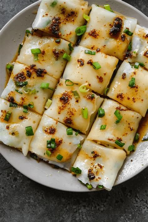 Microwave Mushroom Cheung Fun (Vegan Rice Noodle Rolls) | Recipe in 2021 | Rice noodle roll ...