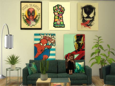 The Sims Resource - Marvel Painting-MESH NEEDED