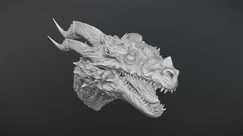 Dragon Head Sculpt 02 - Buy Royalty Free 3D model by Rumpelstiltskin (@rumpelshtiltshin ...