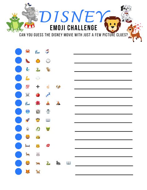 Disney Movie Emoji Quiz With Answers - FREE PRINTABLE - The Life Of Spicers