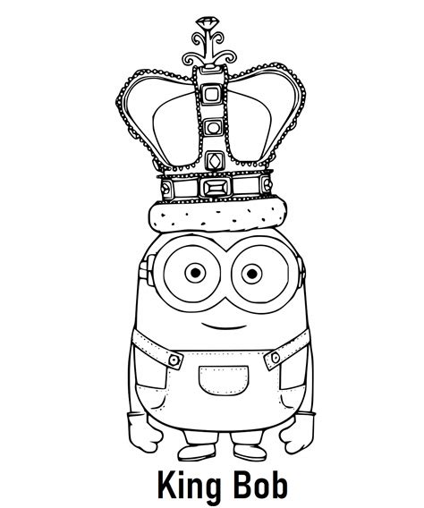 Bob the Minion Coloring Pages (16 Printable Sheets, Simple to Draw, Easy for Kids ...