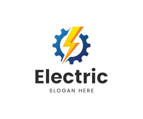 Electric gear logo template, Electrical Logo Vector. 10072513 Vector Art at Vecteezy