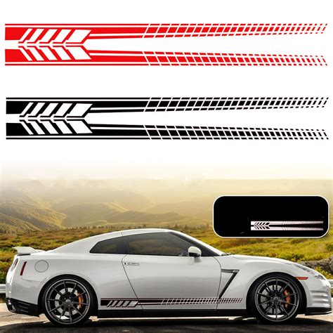 New Sports Racing Stripe Graphic Stickers Truck Auto Car Body Side Door Vinyl Decals – Chile Shop