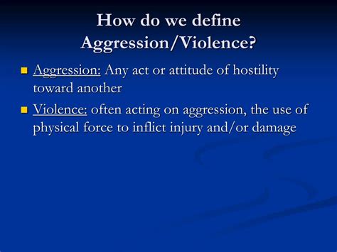 PPT - Aggression & Violence PowerPoint Presentation, free download - ID:7097010