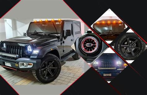 Mahindra Thar SUV Modified With Auxiliary LED Headlights And All-terrain Tyres | CarDekho.com