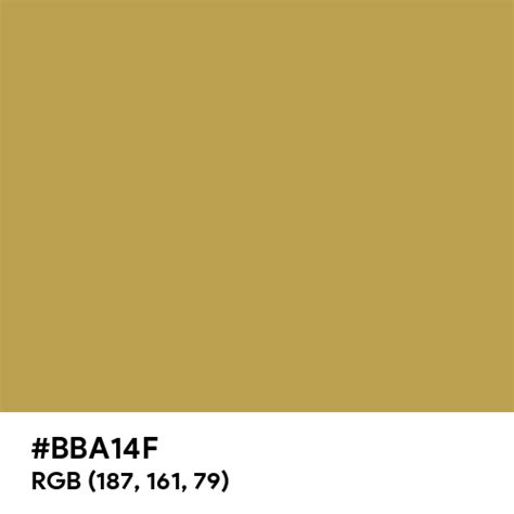 Dull Gold color hex code is #BBA14F