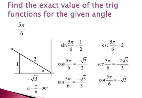 Trig Values Of Special Angles Calculator