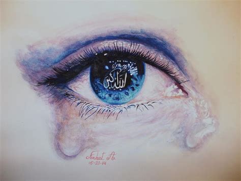 Crying Eye Painting by Farhat Ashufta