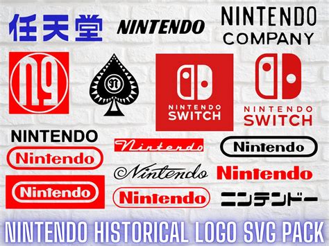 Vintage Nintendo Logo SVG Pack 1889-Present | Etsy