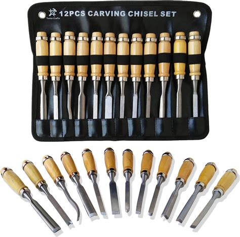 Amazon.com: Wood Carving Chisels Sets - 12 Pcs, DIY Wood Carving Kit ...