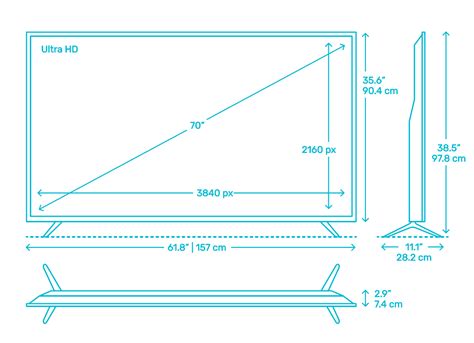 Vizio 70 V-Series TV Dimensions Drawings, 46% OFF