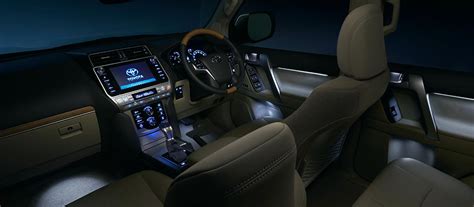 New Toyota Land Cruiser Prado night view Interior picture, Inside view ...