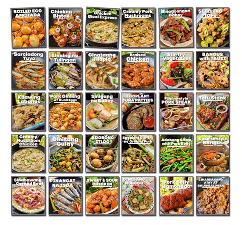 30 pcs Colorful Dish Fridge Ref Magnet Ulam ideas for 30 days | Lazada PH