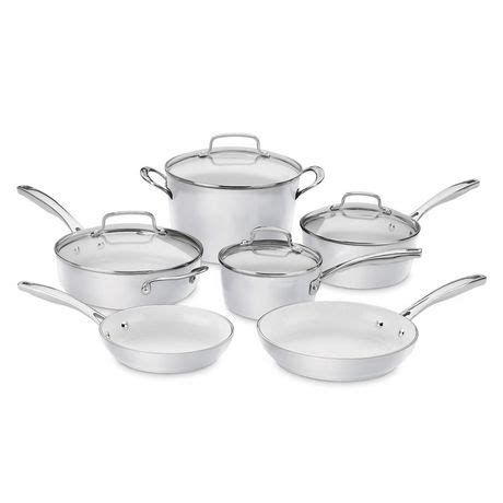 Cuisinart 10Pc Ceramic Non-Stick Cookware Set - 59I-10WC | Walmart Canada