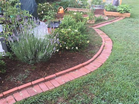 DIY Brick Garden Edging | Senderos de jardín, Jardín con piedras, Jardines verticales