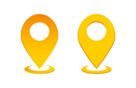 Yellow Location Pin Flat Gradient Logo Icon Set 17193878 PNG