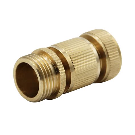 New 3/4” NPT Solid Brass Male and Female Connector Garden Hose Quick Connect Water Hose Pipe ...