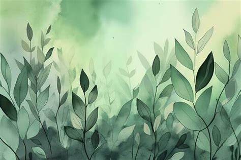 Watercolor Green Leaves Stock Photos, Images and Backgrounds for Free ...